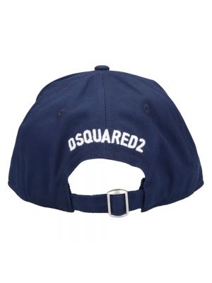 Gorra de algodón Dsquared2 azul