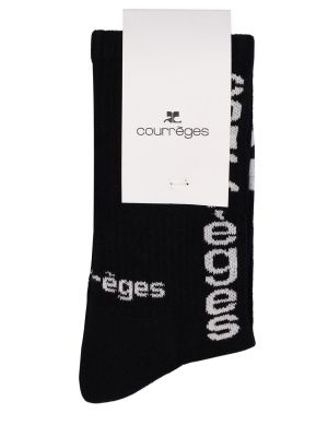 Bavlněné ponožky Courrèges bílé
