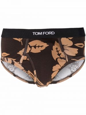 Боксерки на цветя с принт Tom Ford кафяво