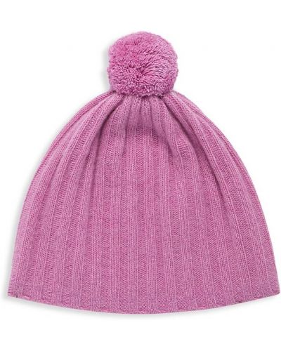 Кашемировая шапка бини Carolyn Rowan Collection, розовая
