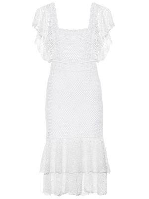 Pamučna haljina Anna Kosturova bijela
