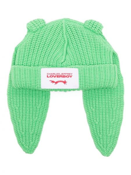 Chunky памучна шапка Charles Jeffrey Loverboy зелено