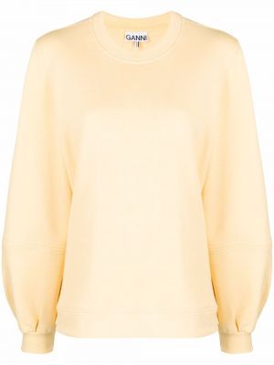 Jersey sweatshirt Ganni gul