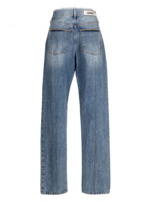 Straight fit džíny s nízkým pasem Jacquemus modré
