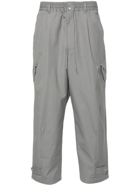 Pantalon slim à imprimé Y-3 gris
