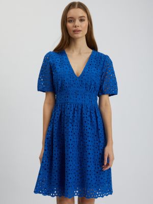 Bavlnené šaty Orsay - modrá