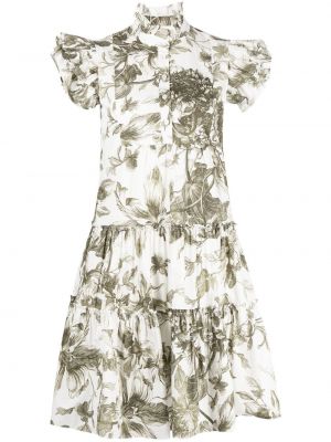 Kvetinové bavlnené šaty s potlačou Erdem