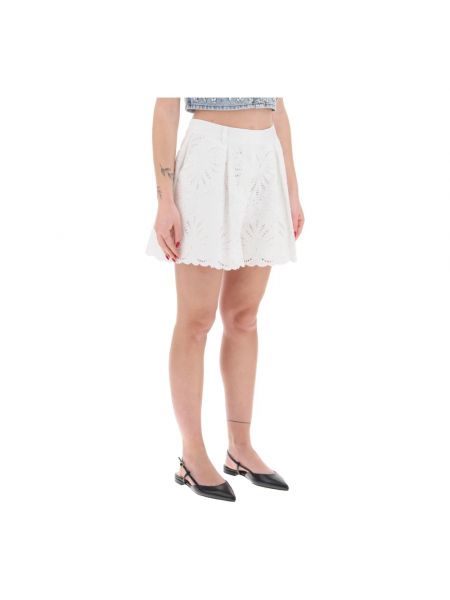 Mini spódniczka Self-portrait biała