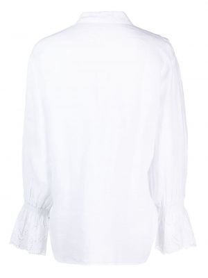 Bluse ausgestellt 120% Lino weiß