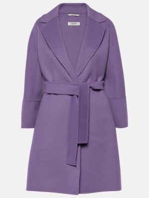 Шерстяное пальто 's Max Mara фиолетовое
