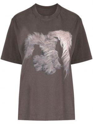 T-shirt aus baumwoll mit print Jnby braun