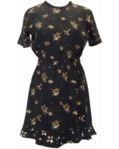 Sukienka w kwiaty z printem Louis Vuitton, сzarny