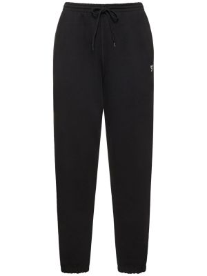 Bavlněné fleecové běžecké kalhoty Reebok Classics černé