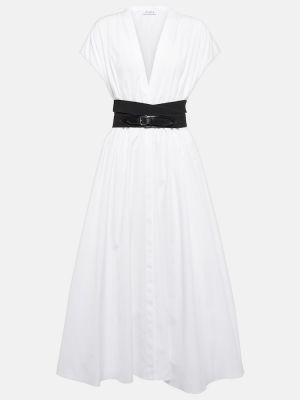 Pamučna midi haljina Alaã¯a bijela