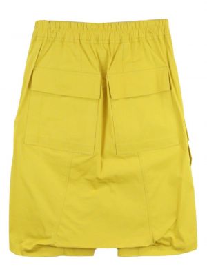 Bavlněné šortky cargo Rick Owens žluté