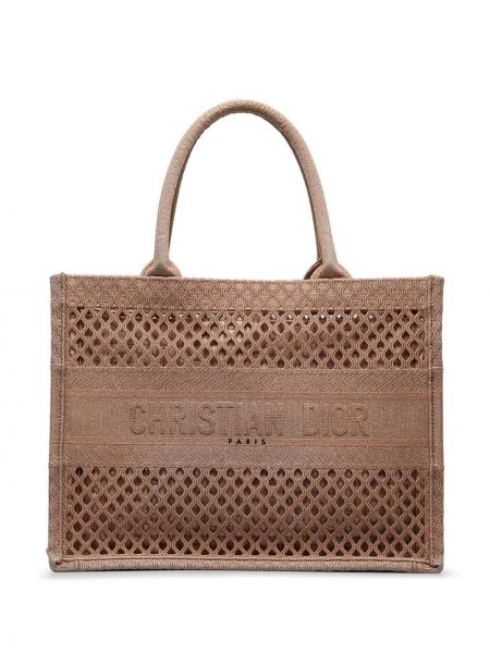 Nákupná taška so sieťovinou Christian Dior Pre-owned hnedá