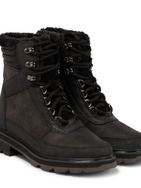 Leder ankle boots Sorel schwarz