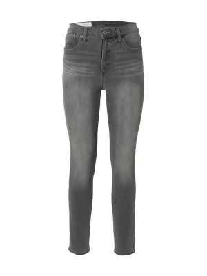 Skinny fit džínsy s vysokým pásom Gap sivá