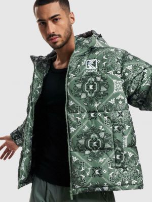 Куртка с узором пейсли Karl Kani зеленая