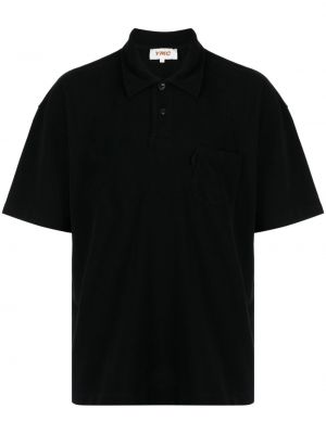 Памучна поло тениска Ymc черно