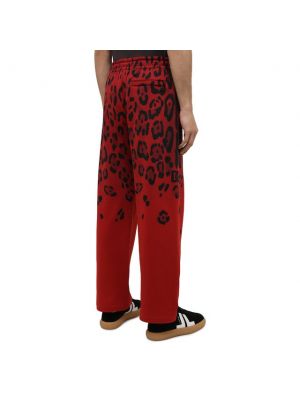 Хлопковые брюки Dolce & Gabbana красные