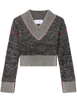 Плетен пуловер Az Factory черно