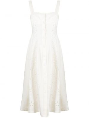 Αμάνικη μίντι φόρεμα Chloé λευκό