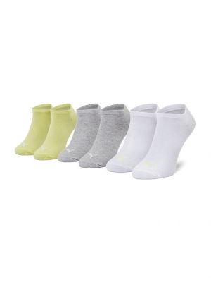 Puma Sada 3 párů nízkých ponožek unisex 906807 57 Bílá