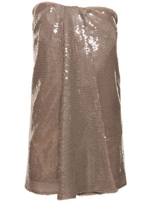 Mini vestido con lentejuelas 16arlington gris