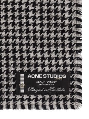 Vlnený šál Acne Studios sivá
