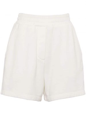 Shorts en coton Prada blanc