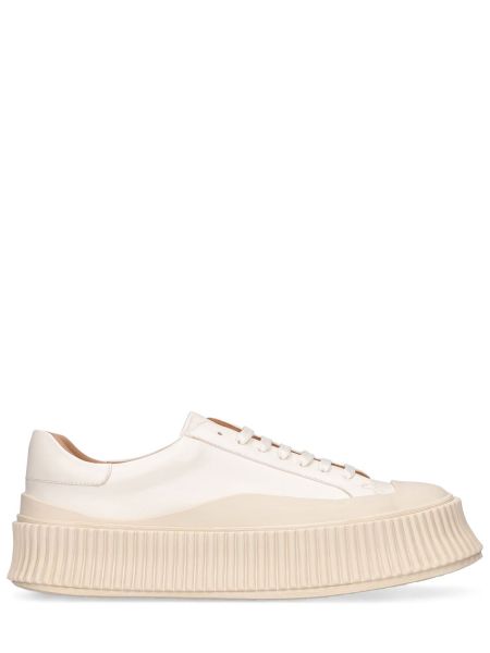 Læder sneakers Jil Sander hvid