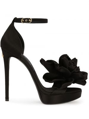 Sandale cu model floral Dolce & Gabbana