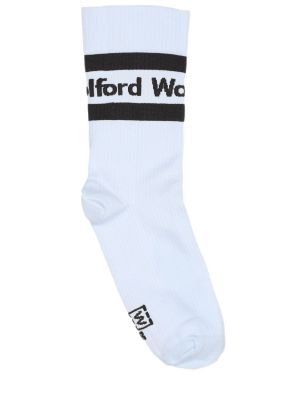 Bavlnené ponožky Wolford biela