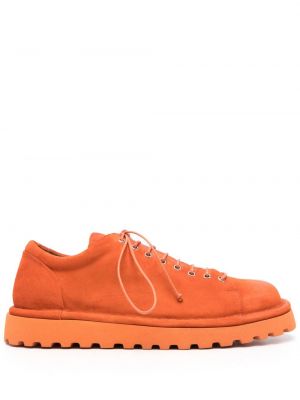 Csipkés szarvasbőr fűzős sneakers Marsell narancsszínű