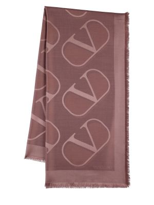 Žakárový hedvábný vlněný šátek Valentino Garavani