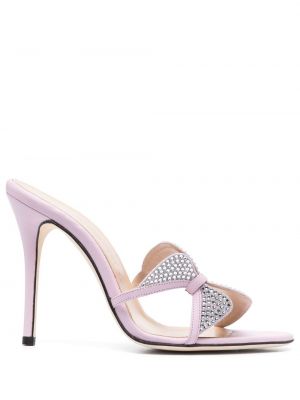 Sandale mit kristallen Alessandra Rich lila