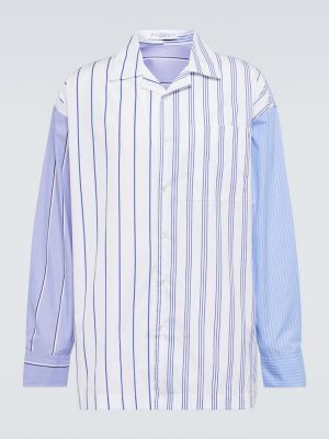 Camicia di cotone a righe Jw Anderson blu