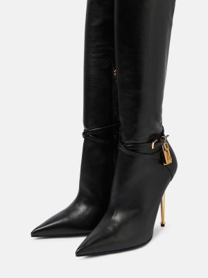 Leder gummistiefel Tom Ford schwarz