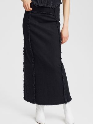 Džínsová sukňa Gestuz čierna