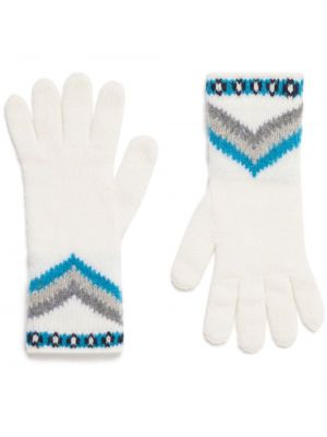 Rękawiczki wełniane Alanui białe