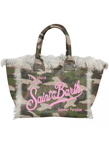 Shopper handtasche mit fransen mit camouflage-print Mc2 Saint Barth
