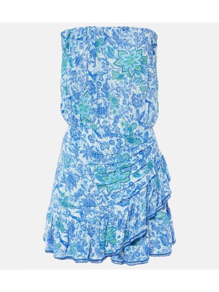 Mini vestido con estampado Poupette St Barth azul