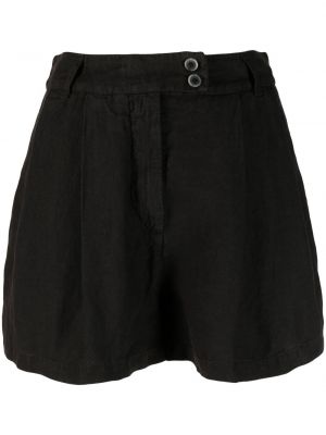 Shorts taille haute en lin 120% Lino noir