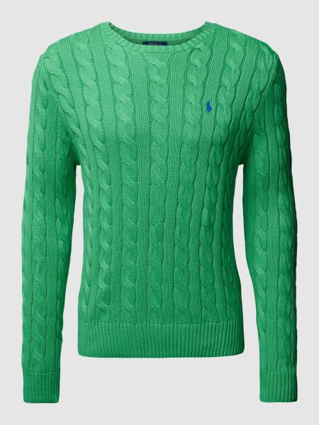 Dzianinowy sweter Polo Ralph Lauren zielony