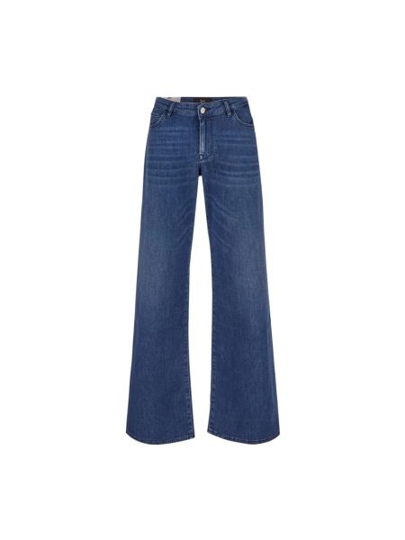 Jeansy bawełniane 3x1 niebieskie