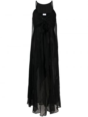 Прозрачна копринена вечерна рокля Filippa K черно