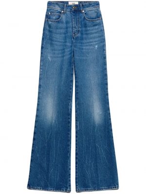 Bavlněné straight fit džíny Ami Paris modré