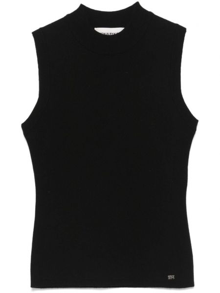 Strikket top Sonia Rykiel sort