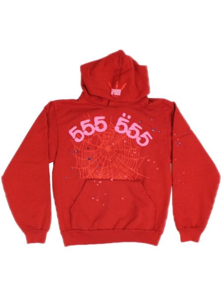 Langes sweatshirt aus baumwoll Sp5der rot